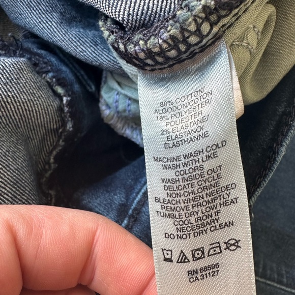 DKNY Jeans SoHo Straight Size 4 - Mid Rise Dark Wash - Picture 5 of 6